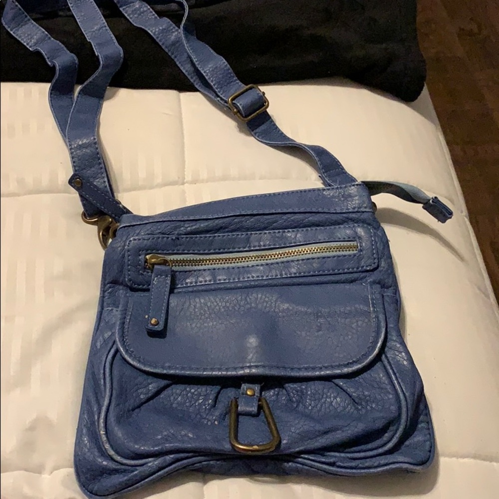 Vintage denim blue shoulder purse